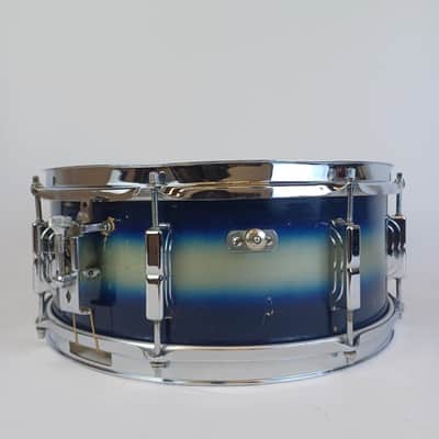 Leedy 5.5x14"Blue/Silver Duco Snare Drum 8-Lugs+3Pt 50s Slingerland SlingerLeedy image 5