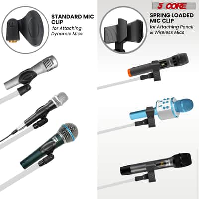 5 Core Mic Stand Floor 4Pc Adjustable 72" Tripod Microphone Stands w Telescoping Boom Arm Bild 8