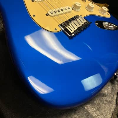 2004 50th Anniversary Fender American Series Stratocaster with Maple Fretboard Chrome Blue image 21
