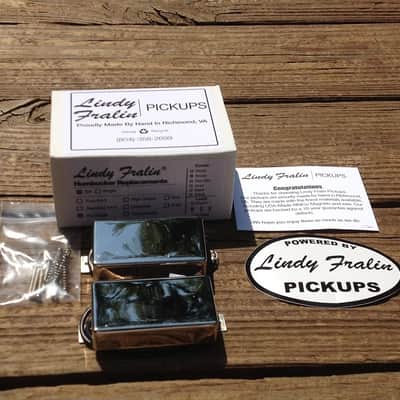 Lindy Fralin BIG SINGLE Pickup Set NICKEL Covers Humbucker Sized Perfection image 1