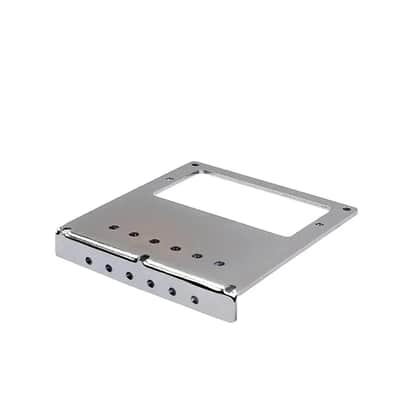 Chrome Tele Style Guitar Bridge Plate with Humbucker Pickup image 2