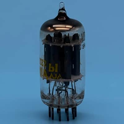 1960s Sylvania 12AU7 ECC82 Vintage Long Plate Halo Getter Preamp Tube! T327 image 3