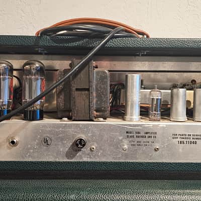 Silvertone Model 1484 Twin Twelve 60-Watt Guitar Head 1960s - Gray image 2