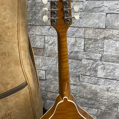 Kentucky KM-272 Deluxe Oval Hole A-Style Mandolin WITH Matching Deluxe Gig Bag– Transparent Amber- KM272 image 6