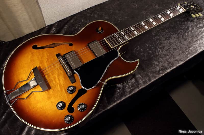 Greco FA80 ES-175 Replica by fujigen 1990 - Figured Top- Ex cond w/Hard Case image 1