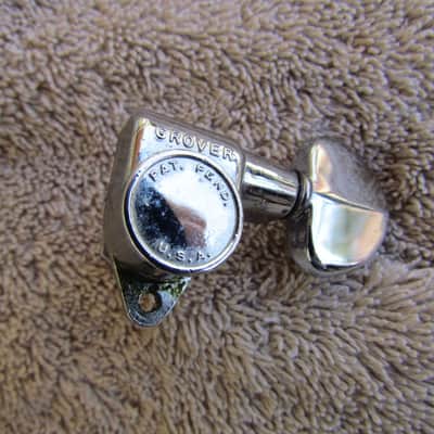 Grover Patent Pending Rotomatic Tuning Machine Chrome 1 Grover Rotomatic Bass Side Tuner W/Bushing image 4