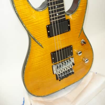 DBZ Barchetta FM Electric Guitar, Amber w/ Case image 3