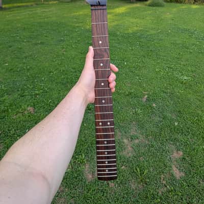 Squier Strat-O-Sonic Neck With Tuners - Black/Clear image 1