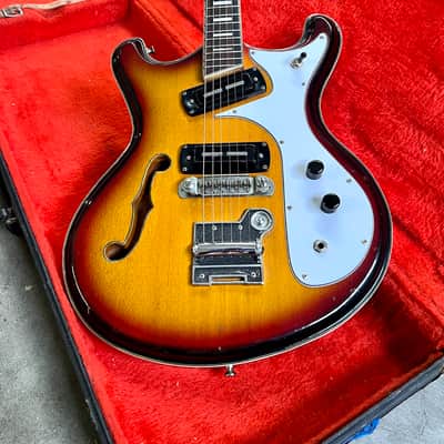 Teisco VAMPER 1960’s Sunburst original vintage MIJ Japan bizarre long scale ox image 3