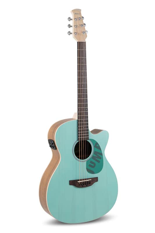 Applause AEO-69-T Applause Jump Series OM Cutaway Solid European Spruce Top Maple Neck 6-String Acoustic-Electric Guitar - Celeste image 1