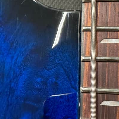 Schecter Omen Elite-4 (2021) - See-Thru Blue Burst #10310 with Gig Bag image 8