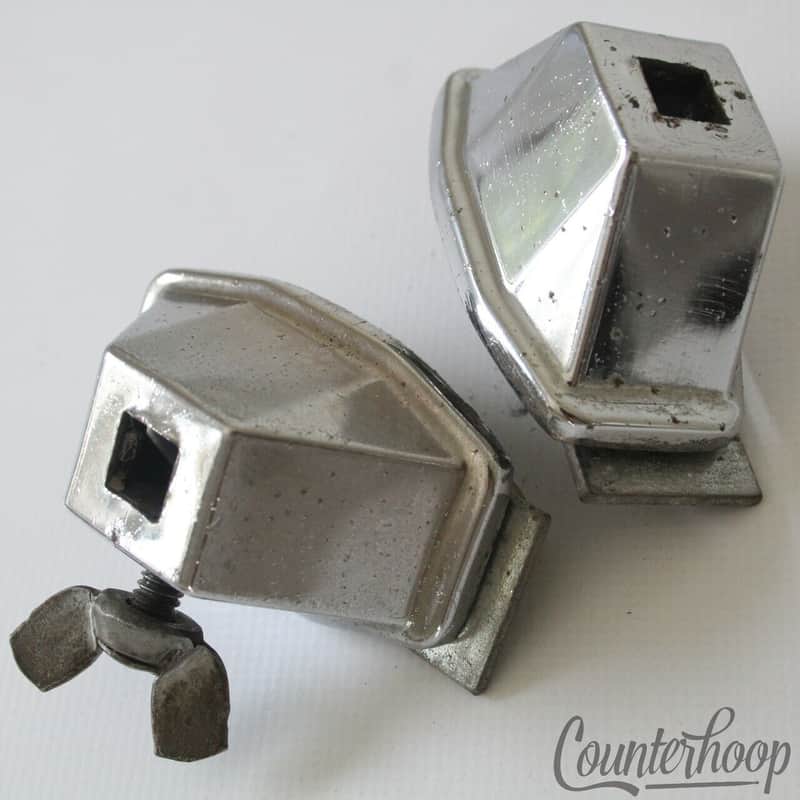 Ludwig 3/8"Smaller Square-Spur Bass Drum Mounts Super Classic Chrome Vintage 70s image 1