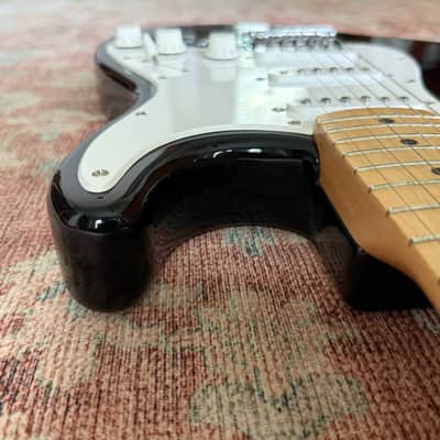 Fender Stratocaster 1995 Squier Series Maple Neck Made in Mexico MIM Black Gig Bag image 8