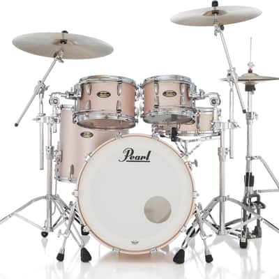 Pearl Masters Maple Gum 4-Piece Shell Pack Drum Kit - 22/16/12/10 - Satin Rose Gold image 2
