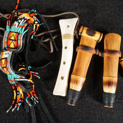 Native American Bone Flute & Extras image 1