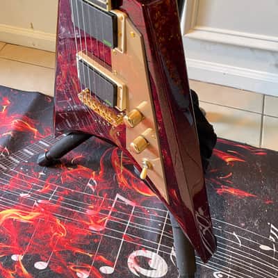 ESP LTD KH-V Red Sparkle – Kirk Hammett Signature | EMG Bone Breakers | ESP Deluxe Case image 5