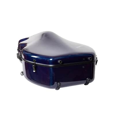 Crossrock 100% Carbon Fiber Case fits 4/4 Full-Size Cello, 7 Lb Lightweight - Blue image 6