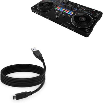 Cable Compatible with Pioneer DJ DDJ-REV5 - DirectSync - USB 3.0 A to USB 3.1 Type C, USB C Charge and Sync Cable - 6ft - Black image 1
