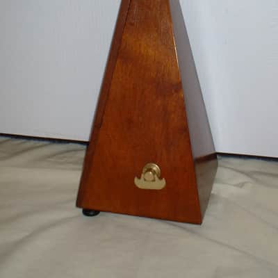 Antique Wood Metronome de Maelzel by Seth Thomas Clocks in No 5 Mahogany, Fully Restored, Brass Trim image 2