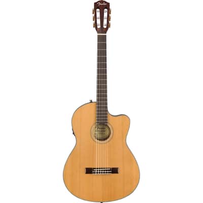 Fender CN-140SCE Nylon Thinline, Walnut Fingerboard, Natural w/Case image 1