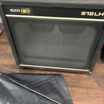 Sunn 212 LH 1970s black 2x12 guitar speaker cabinet image 2