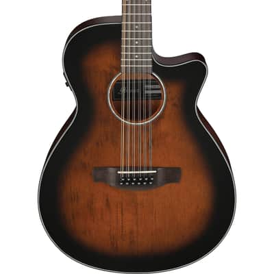 Ibanez AEG5012DVH 12-String Acoustic Electric Guitar, Dark Violin Sunburst image 1