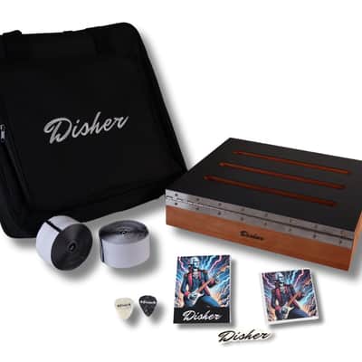 Disher Adjustable Guitar Pedalboard (Club/Medium Size) 16'' x 15.5'' x 3.5'' Durable Wooden and Rubber Coated Pedal Board for Guitar Effects Pedals image 1