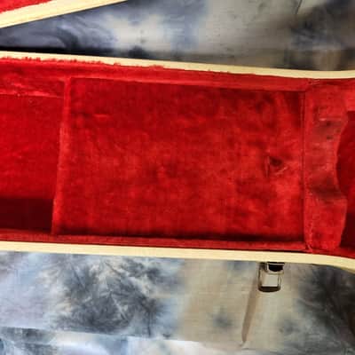 Vintage RARE 1962 Harmony Silvertone Supro National Electric Guitar Hard Shell Case Brown White Red Plush image 10