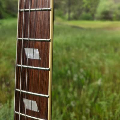 Epiphone Riviera Custom P93 Wine Red, Tone Pros roller Bridge brand new, Kluson Vintage locking tuners brand new! Beautiful custom gig bag brand new. image 7