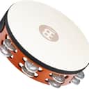 Meinl Percussion TAH2A-AB 10" Wood Tambourine with Goat Skin Head, Aluminum Jingles
