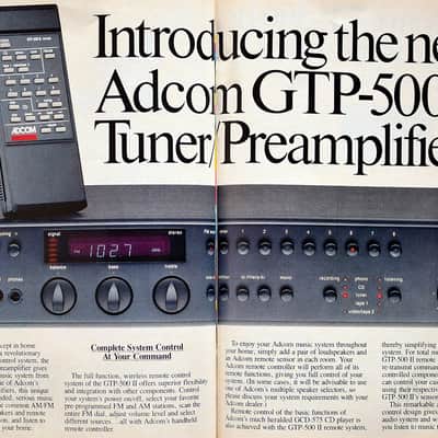 ADCOM GTP-500 II  Preamp/Tuner + Remote image 6