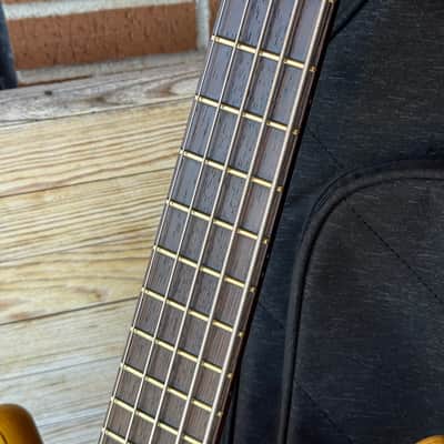 2006 Warwick Corvette FNA Jazzman 5 String with Bag - Honey Violin Oil image 5