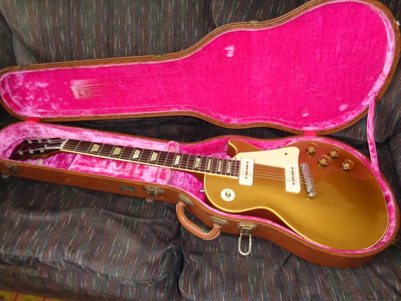 Gibson Rare Vintage 1955 Les Paul Goldtop All Gold Model Near Mint Original With Case Candy Amazing image 1
