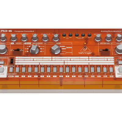 Behringer RD-6-TG Analog Drum Machine (Translucent Orange) image 2