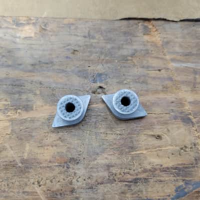 Gibson Metal Diamond Posi-lock  Pair of New Old stock 1980’s Genuine Guitar Strap Buttons Unfinished image 2