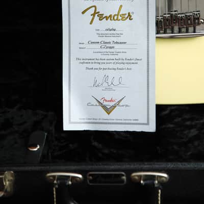 Fender Custom Shop Custom Classic Telecaster Vintage White Electric Guitar 2009 image 18