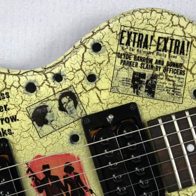 Custom Crackle Painted and Upgraded Epiphone LP Special ll Guitar with Matching Headstock image 8