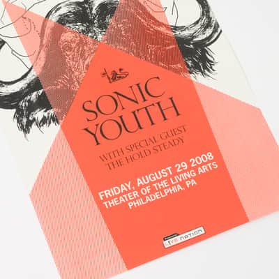 Sonic Youth and The Hold Steady August 29, 2008 Poster 11"x17" Owned by Sonic Youth image 3