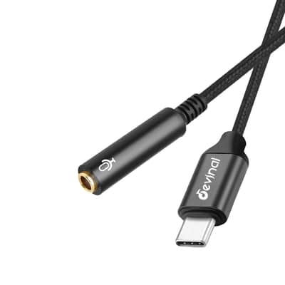 Guitar to USB C Record Cable, 1/4" inch Female TS to USB-C Audio Cable, 6.35mm Female Mono to USB Type-C Recording Cord Adapter. Gold Plated 1 Feet image 3