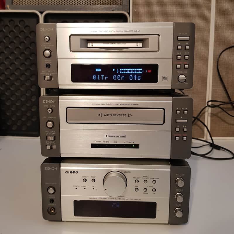 Set DENON Minidisc DMD-M7 Receiver UDRA-M7 Tape Deck DRR-M71998