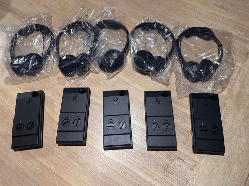 5 pair Danish Interpretation Systems   IR 15-6B. Plus new headphones image 1