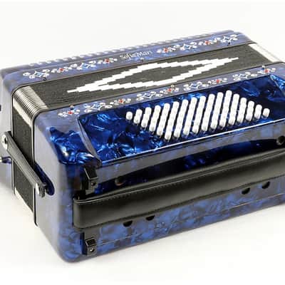 Sofiamari SM3472 34 Piano 72 Bass Button Accordion 2010s - Dark Blue Pearl image 2