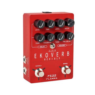 FLAMMA FS22 Ekoverb Guitar Stereo Dual Reverb Delay Effects Pedal image 5