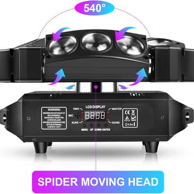 Moving Head DJ Lights 9 X 10W RGB LED DJ Lighting Stage Lighs DJ Moving Light for Parties Lights DMX Mode Sound Activated for Party Wedding Concert Disco DJ Concert Show image 4