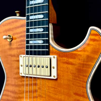 Knaggs Guitars - Kenai - Amber Burst - T2 Top, Body, Head Stock, P90's - Block Inlay - Gold Hardware - OHSC - Call for Best Price !!! image 7