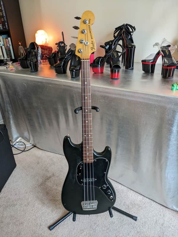 Fender Musicmaster Bass - 1978 - black image 1