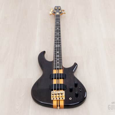 1990s Aria Pro II Super Bass SB-800 See-through Black Vintage Neck Through Bass, Near-Mint w/ Case & Hangtag image 11