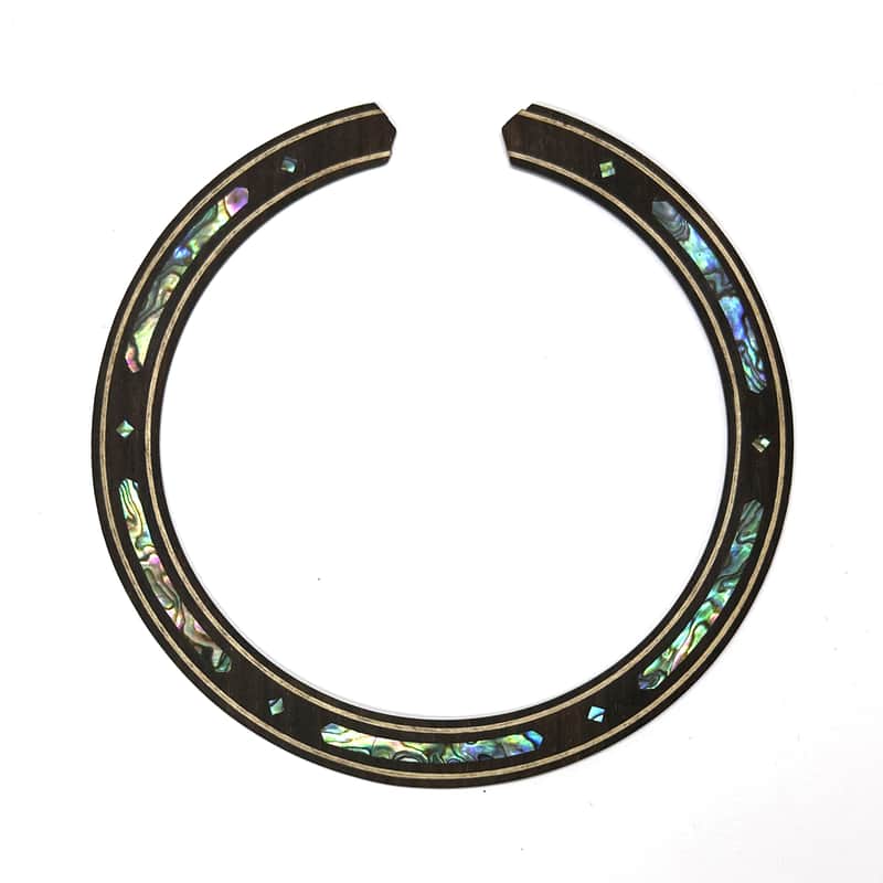 10pcs Guitar Part - Solid Rosewood Rosette w/ Abalone inlay inside = 108mm(CR29) image 1