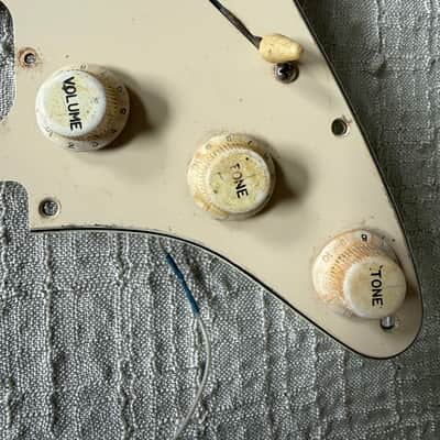 Fender Stratocaster Vintage 1970s Pickguard HSS w/70s pots 1970s - White image 4