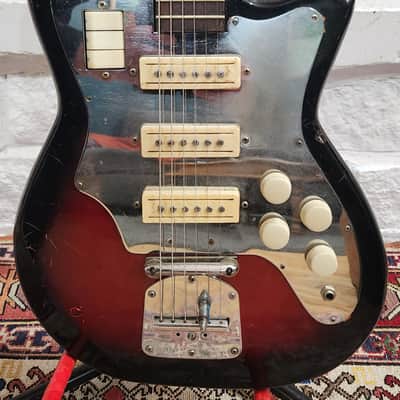Guyatone Decca DMI 203 Blood Burst 3 Pickup Offset Guitar 1970s Japan image 1